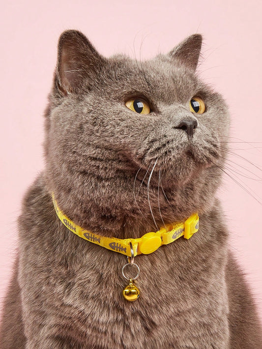 Fishbone Bell Pet Collar