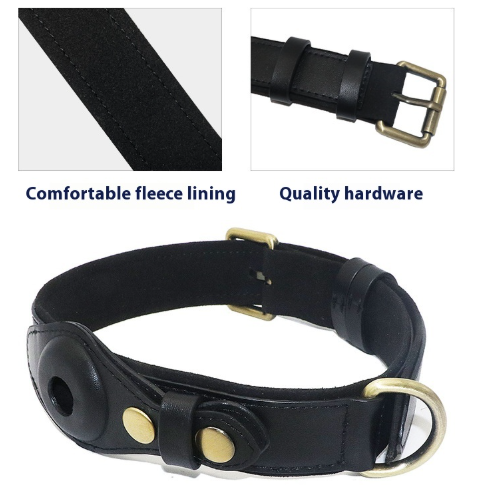 Leather Air Tag Collar- for Dogs