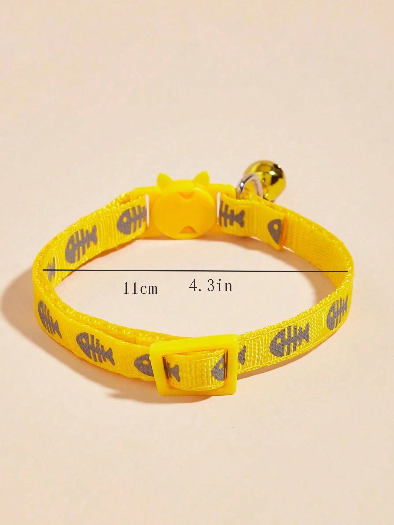 Fishbone Bell Pet Collar