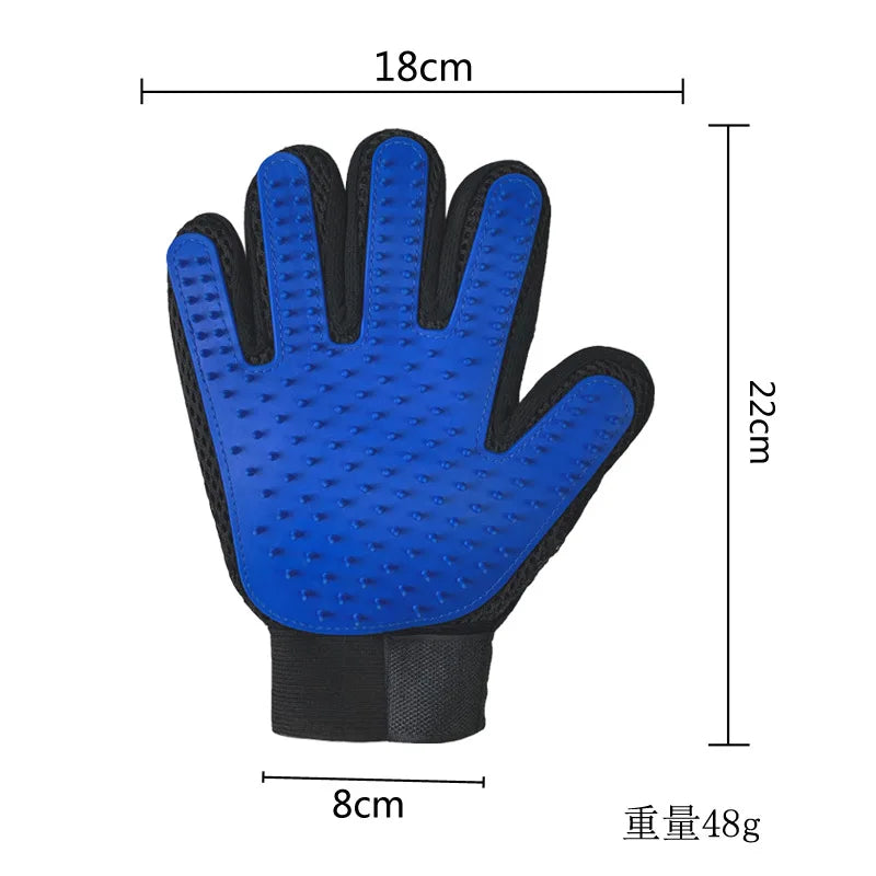 Effective Pet Hair Remover Gloves - Silicone Grooming & Bathing Brush for Cats and Dogs