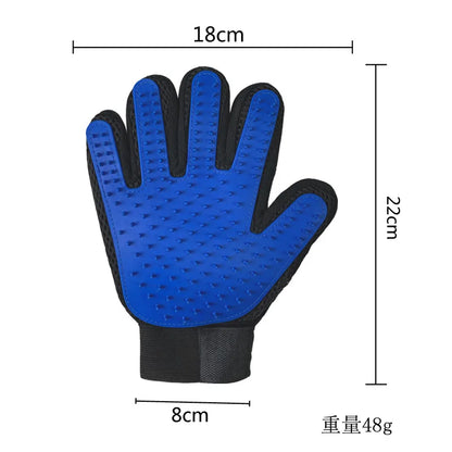 Effective Pet Hair Remover Gloves - Silicone Grooming & Bathing Brush for Cats and Dogs